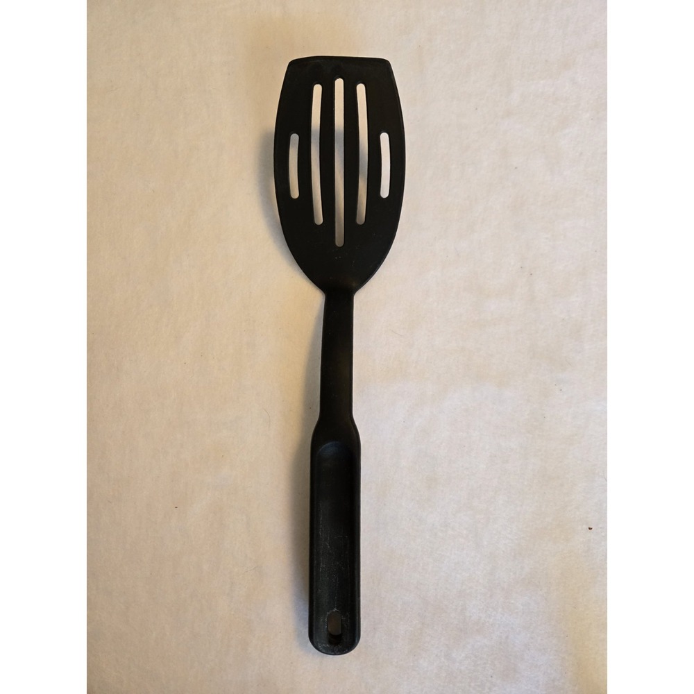Pampered Chef Black Nylon Slotted Turner Spatula Heat Resistant 13"